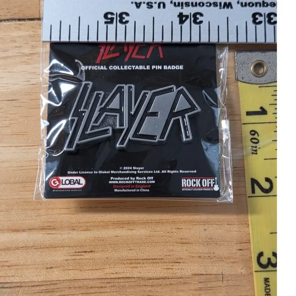 Slayer Classic Logo Enamel Pin Badge New Sealed Heavy Thrash Metal Rock Off